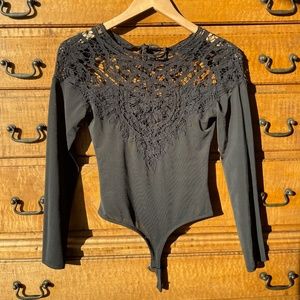For Love and Lemons Crew Neck Bodysuit
